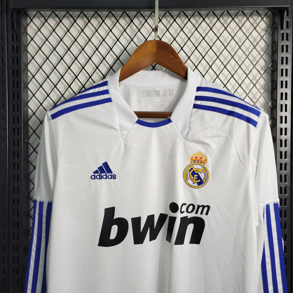 Camisa Real Madrid 10/11 Home Manga Longa - Retrô Masculina