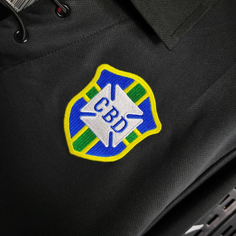 Camisa Brasil Nike 2004/05 (Manga longa) Retrô- Preto