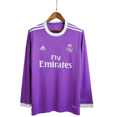 Camisa Real Madrid 16/17 Away Manga Longa - Retrô Masculina