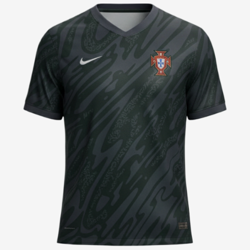 Camisa Portugal Goleiro Preta 24/25 - Nike Versão Torcedor Masculina