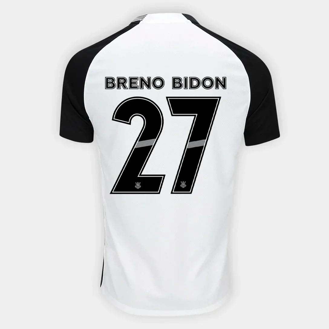 Camisa Corinthians Home 25/26 BRENO BIDON N° 27