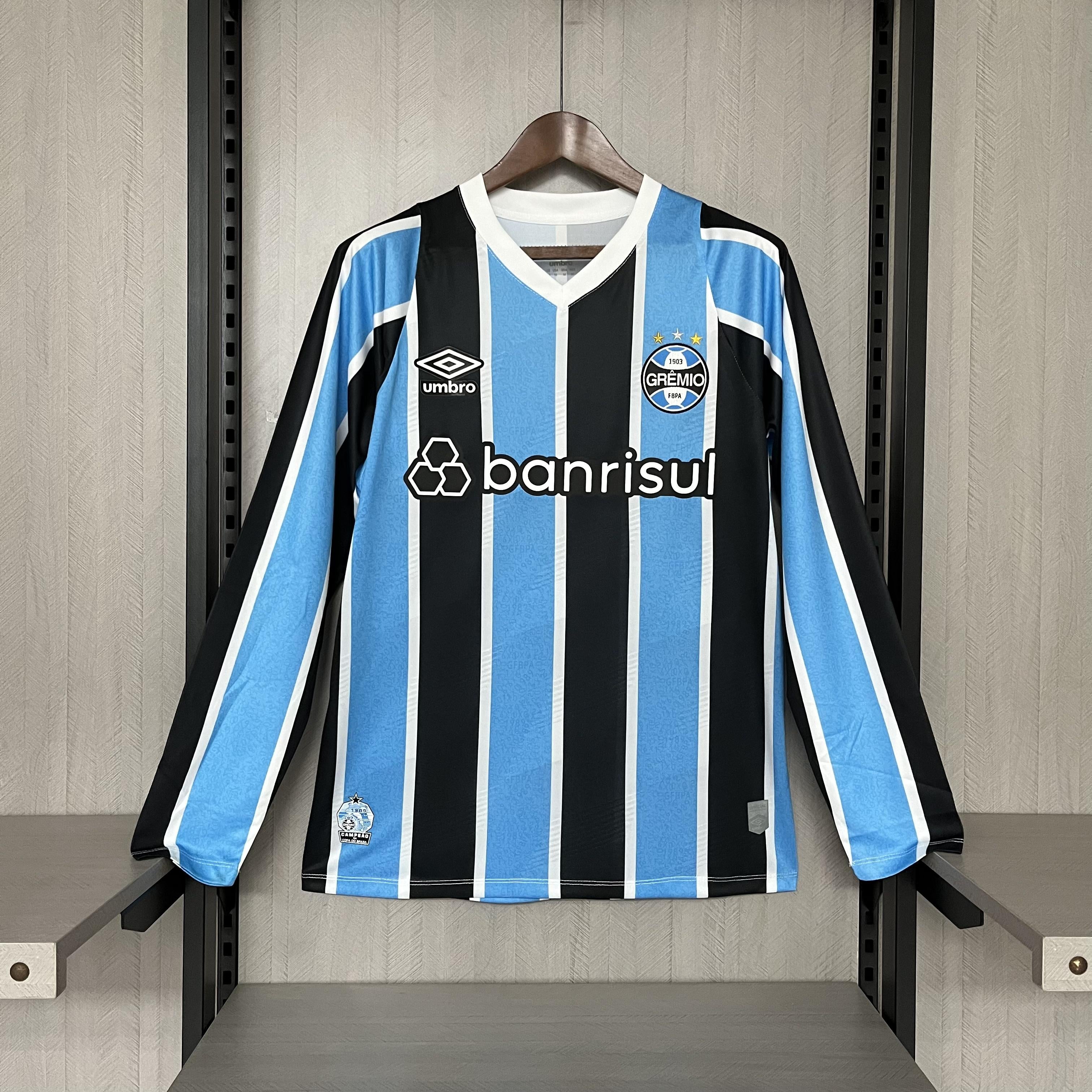 Camisa Grêmio Titular 24/25 - Azul Manga Longa
