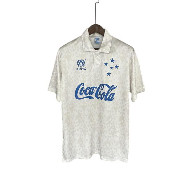 Camisa Cruzeiro Fora 93/94 - Versão Retrô Coca-Cola Branca