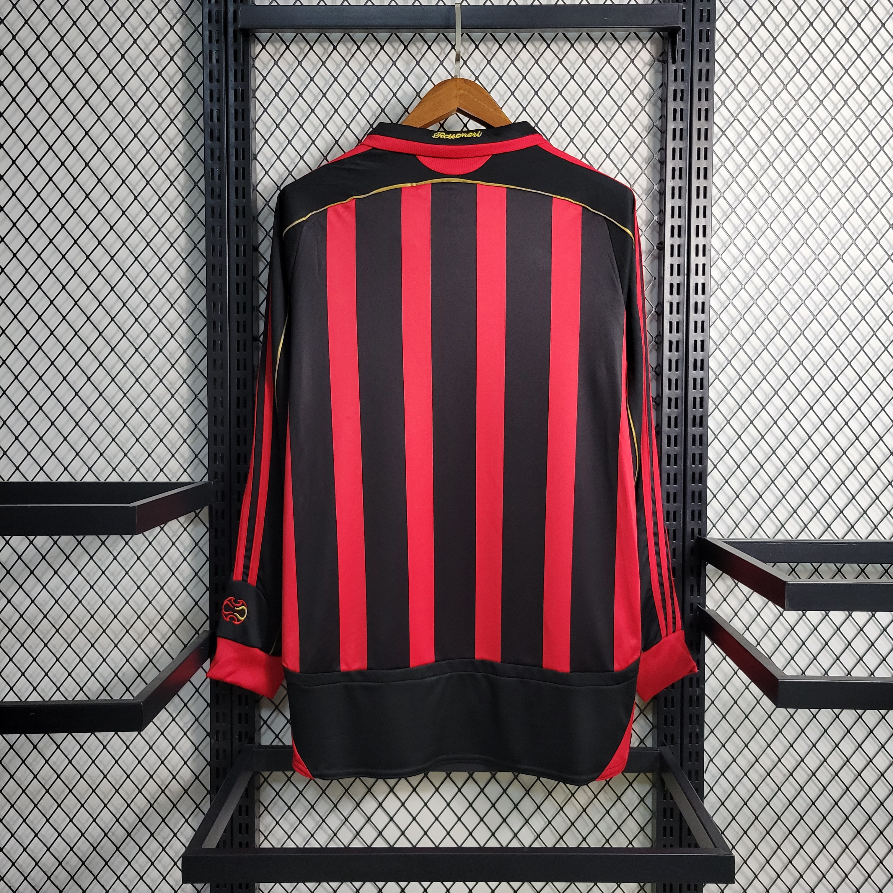 Camisa Milan 06/07 Home Manga Longa - Retrô Masculina