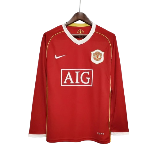 Camisa Manchester United 06/07 Home Manga Longa - Retrô Masculina