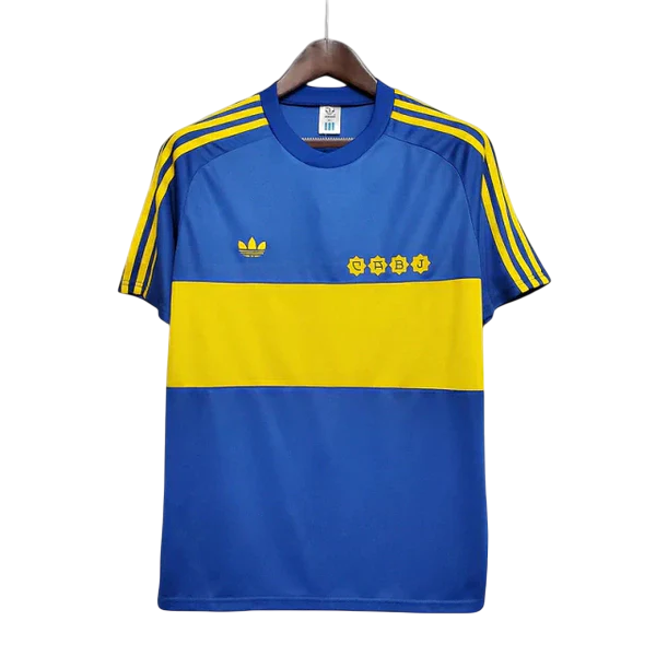 Camisa Boca Juniors Retrô 1981 Azul e Amarela - Adidas