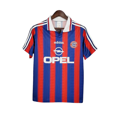 Camisa Bayern de Munique Retrô 1995/1997 Azul e Vermelha - Adidas