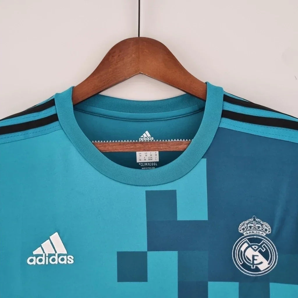 Camisa Real Madrid 17/18 Away Manga Longa - Retrô Masculina