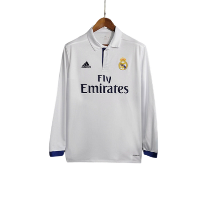 Camisa Real Madrid 16/17 Home Manga Longa - Retrô Masculina
