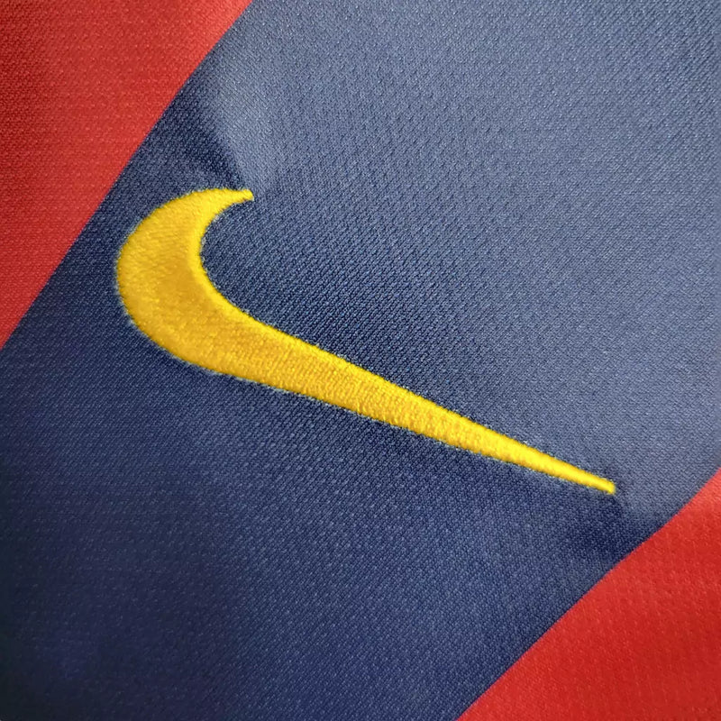 Camisa Barcelona 14/15 Home Manga Longa - Retrô Masculina