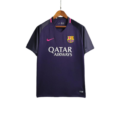 Camisa Retrô Barcelona II Away 2016/17 Torcedor Masculino Roxo