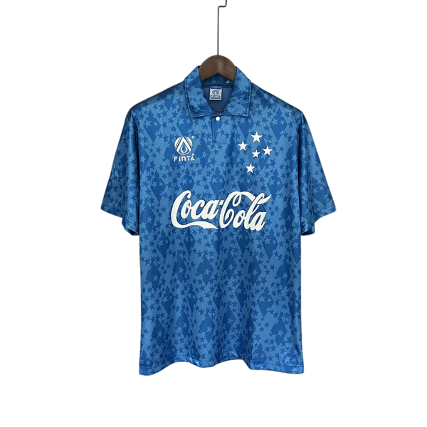 Camisa Cruzeiro Titular 93/94 - Versão Retrô Coca-Cola Azul
