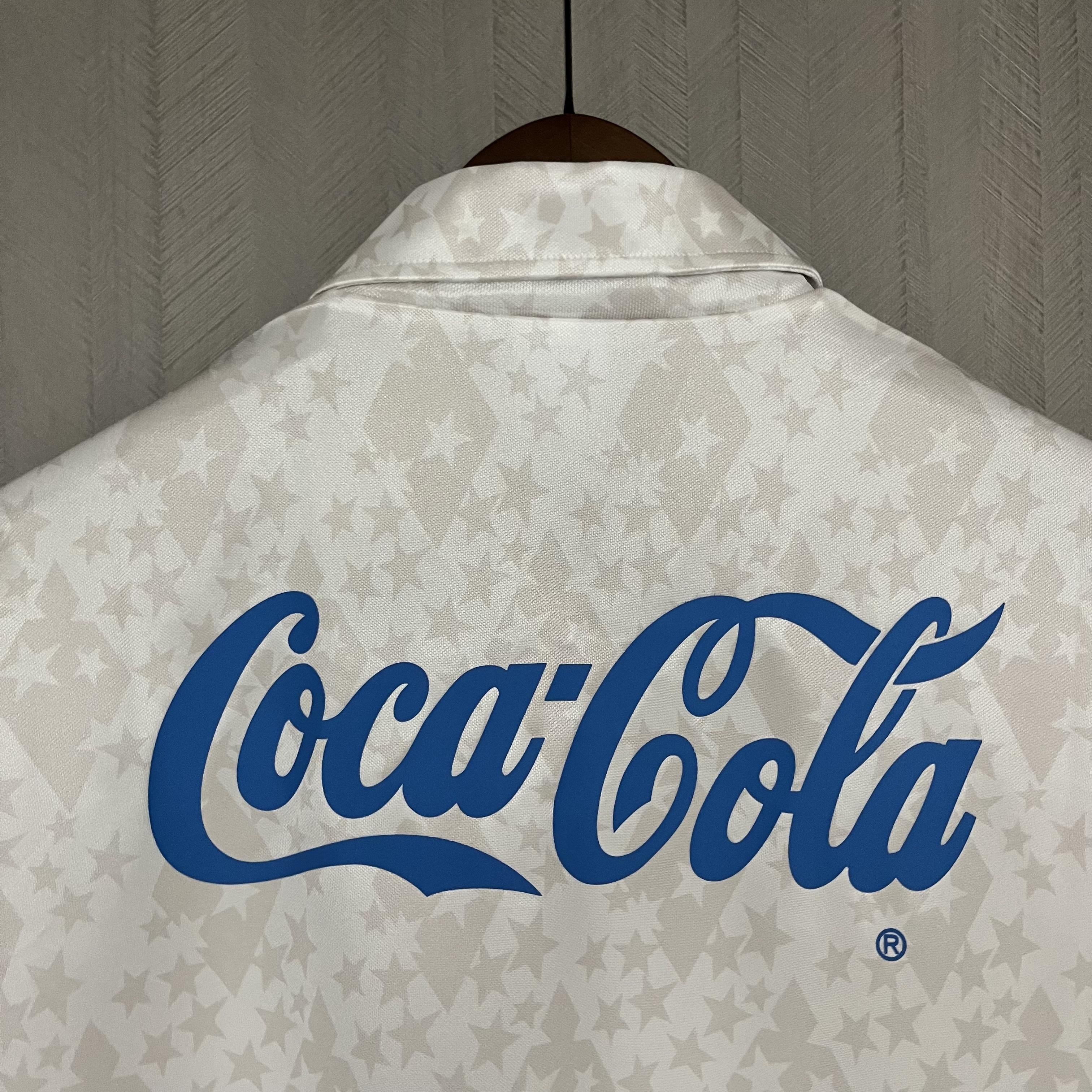 Camisa Cruzeiro Fora 93/94 - Versão Retrô Coca-Cola Branca
