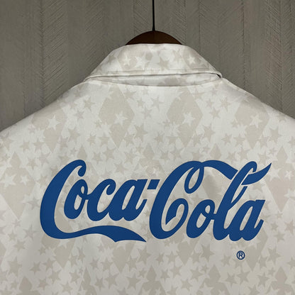 Camisa Cruzeiro Fora 93/94 - Versão Retrô Coca-Cola Branca