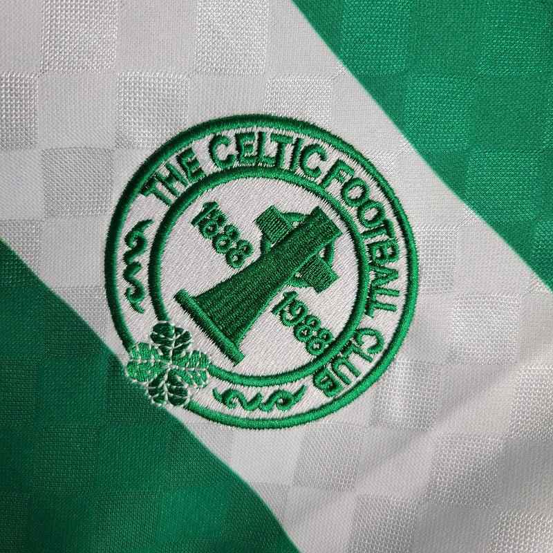 Camisa Celtic 87/88 Home Manga Longa - Retrô Masculina