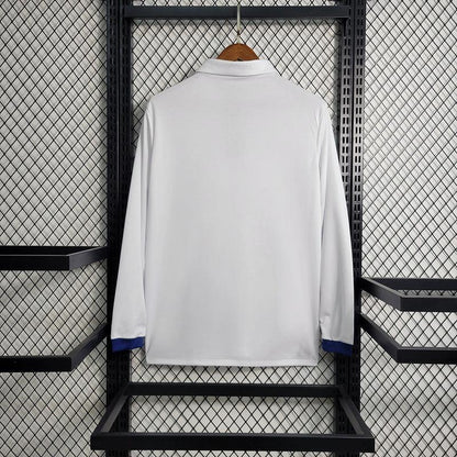Camisa Retrô Real Madrid Manga Longa Adidas 2016/17 Masculino Branco