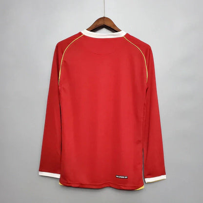 Camisa Retrô Manchester United Manga Longa Nike 2006/07 Masculino Vermelho