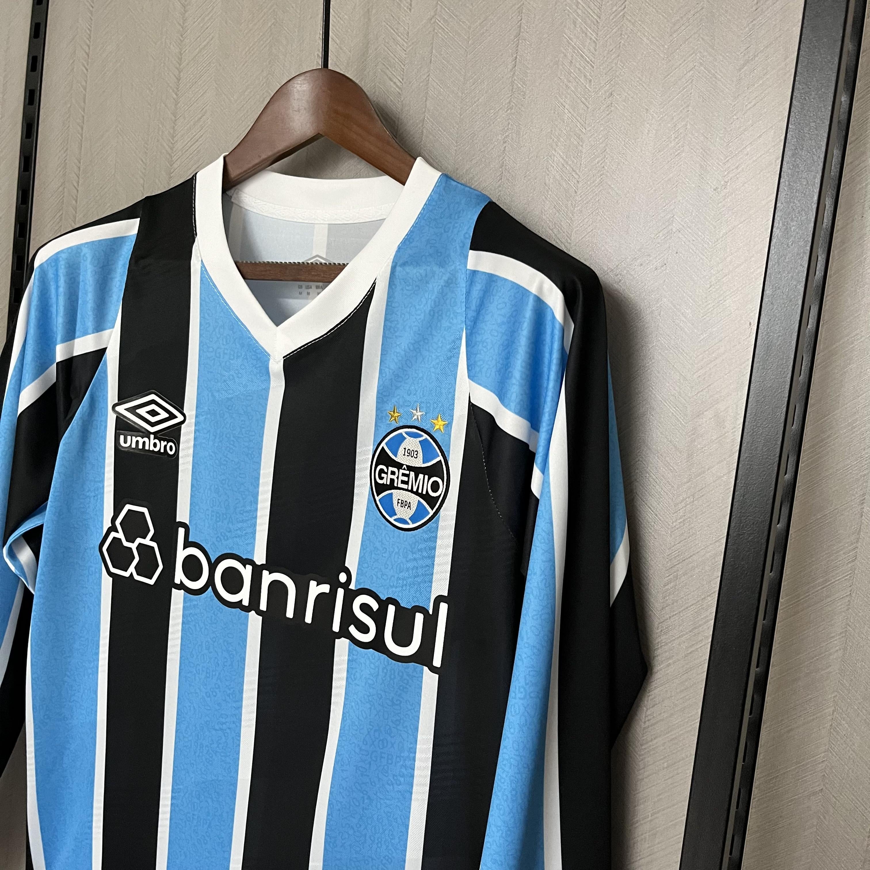 Camisa Grêmio Titular 24/25 - Azul Manga Longa