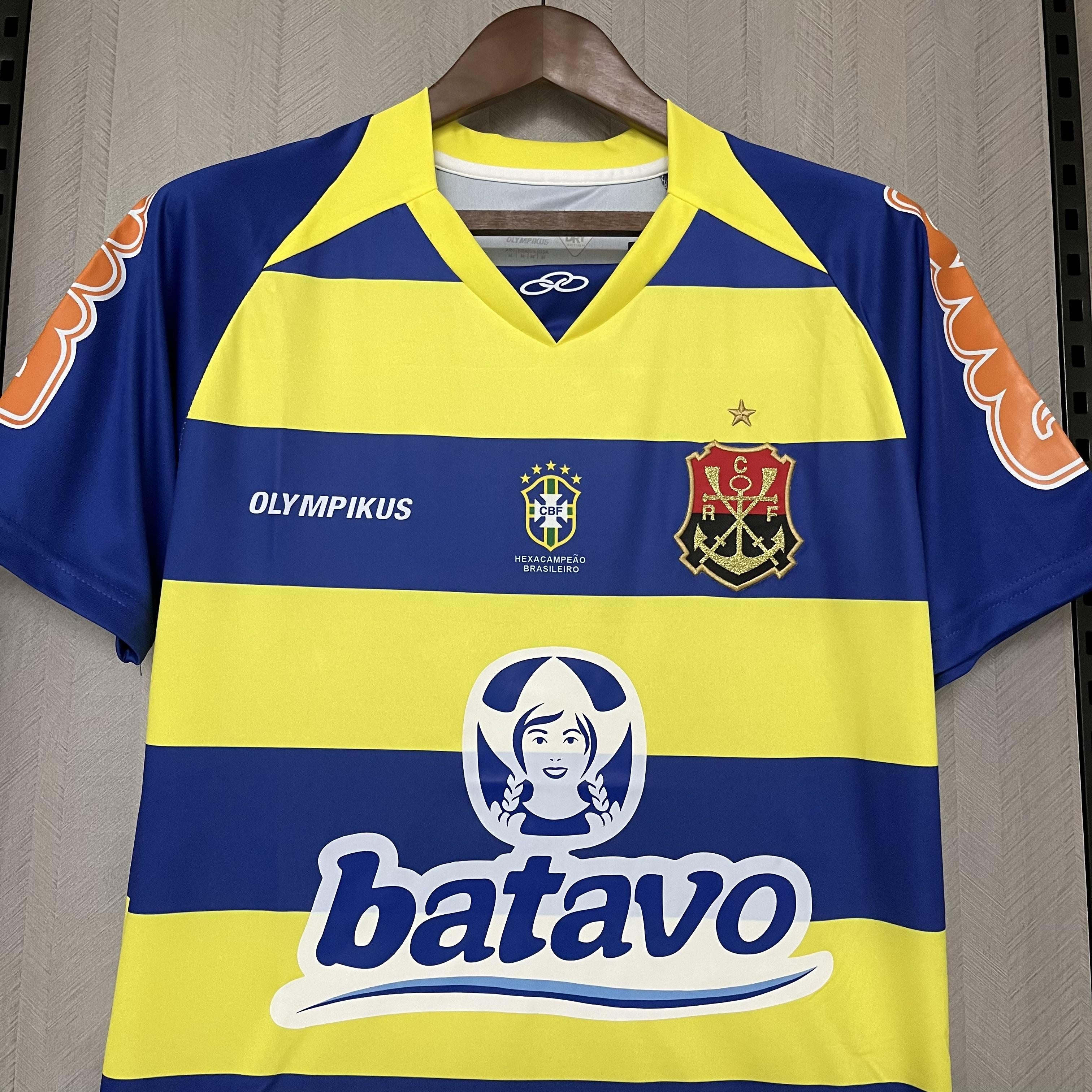 Camisa Flamengo III 2010 - Versão Retrô Batavo Amarelo e Azul
