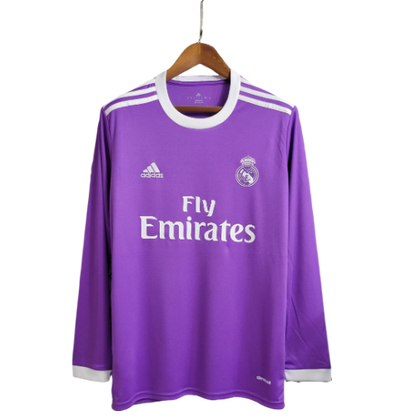 Camisa Real Madrid 16/17 Away Manga Longa - Retrô Masculina
