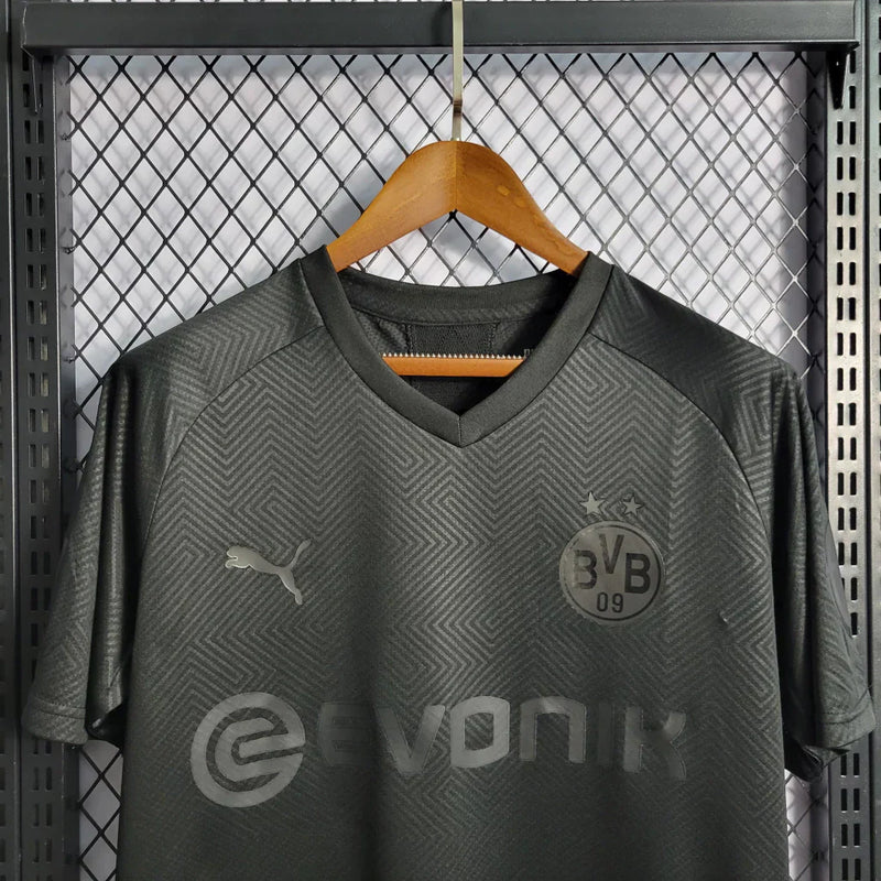 Camisa Borussia Dortmund 19/20 Edição Especial 110 Anos All Black - Retrô Masculina