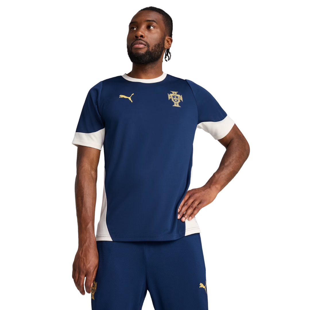 Camisa Portugal Treino Azul 25/26 - Puma Versão Torcedor Masculina