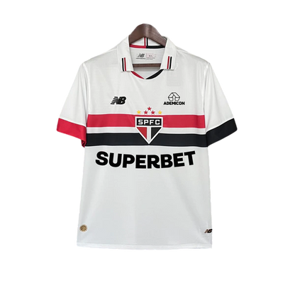 Camisa São Paulo Titular 24/25 - NB Torcedor Masculina Lançamento + Patrocínios