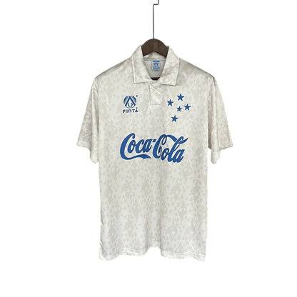 Camisa Cruzeiro Fora 93/94 - Versão Retrô Coca-Cola Branca