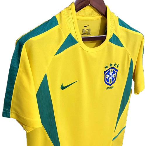 Camisa Retrô Seleção Brasileira I Home Nike 2002/03 Masculino Amarelo