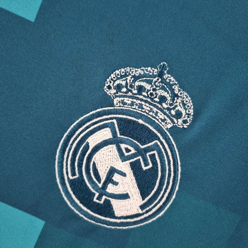 Camisa Real Madrid 17/18 Away Manga Longa - Retrô Masculina
